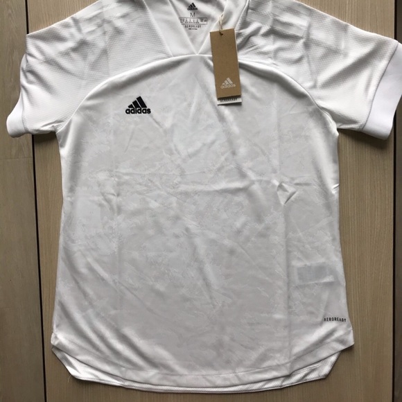 Adidas White Textured Breathable Active Top - Picture 7 of 9